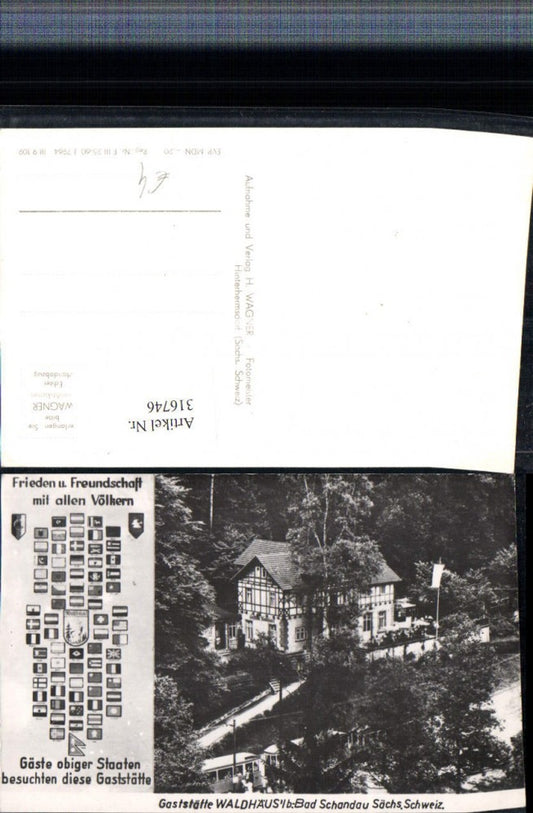 316746,Gaststätte Waldhäusl b. Bad Schandau Länder Wappen