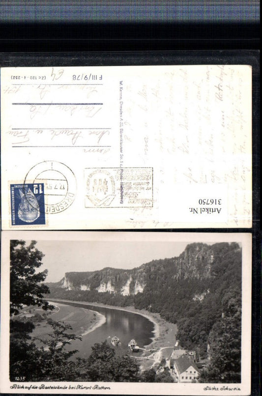 316750,Blick auf d. Basteiwände b. Rathen Dampfer