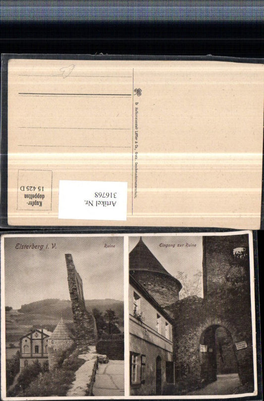 316768,Elsterberg im Vogtland Ruine Eingang Mehrbildkarte