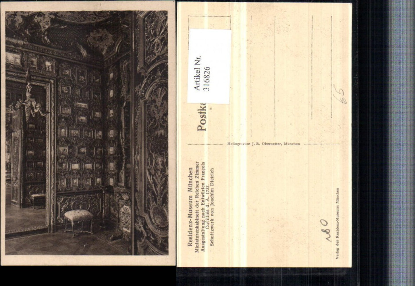 316826,München Residenz-Museum Miniaturenkabinett d. Reichen Zimmer Innenansicht