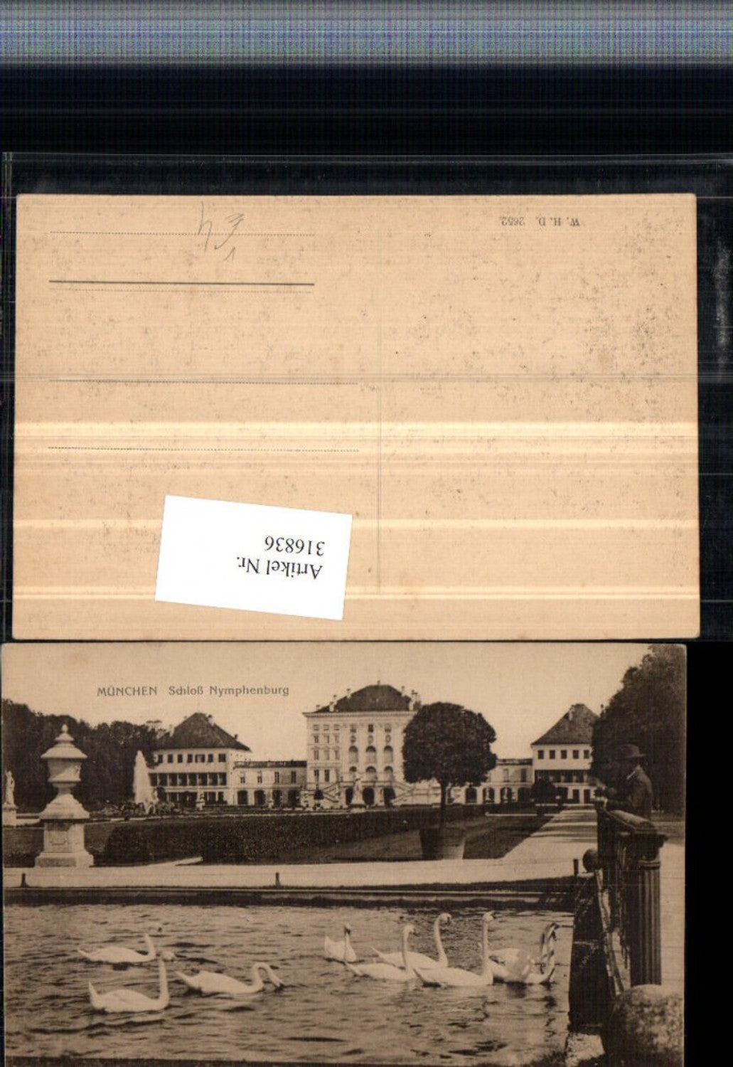 316836,München Schloss Nymphenburg Schwäne pub W.H.D. 2652