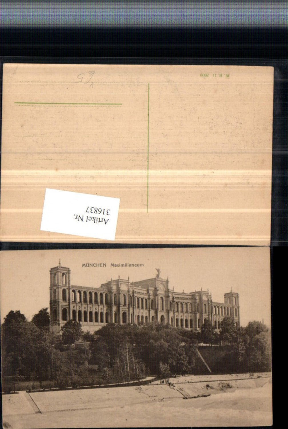 316837,München Maximilianeum Gebäude pub W.H.D. 2609