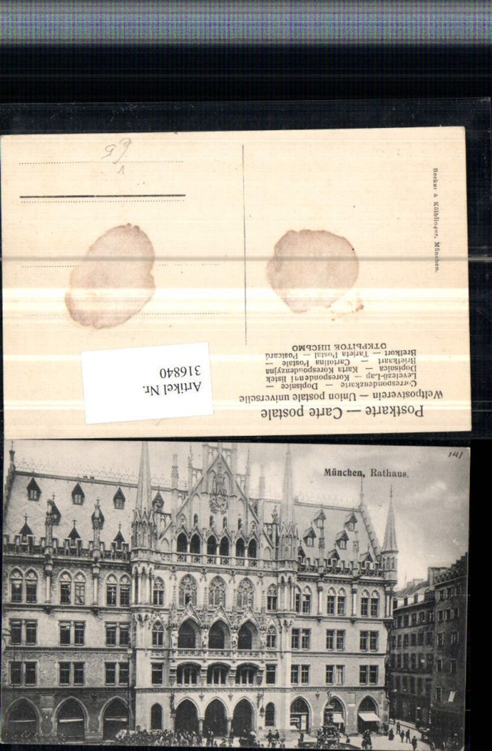 316840,München Rathaus Gebäude pub Becker & Kölblinger