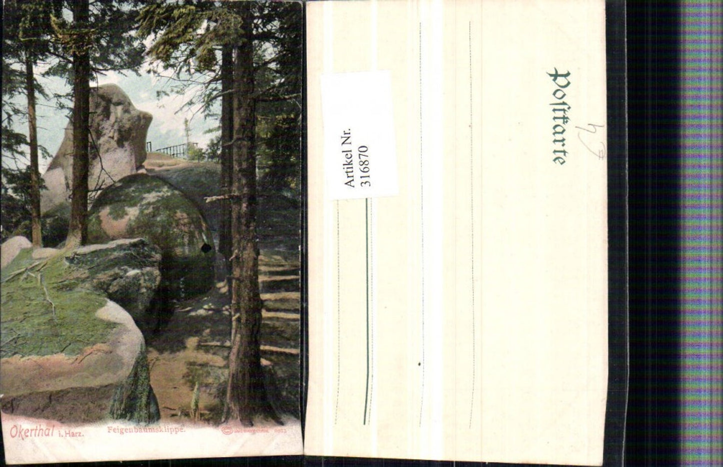 316870,Okertal im Harz b. Goslar Feigenbaumsklippe Felsen