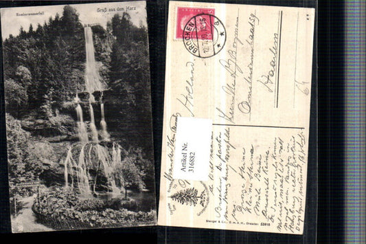 316882,Gruß aus d. Harz Romkerwasserfall Wasserfall b. Romkerhalle pub Stengel & Co 53918