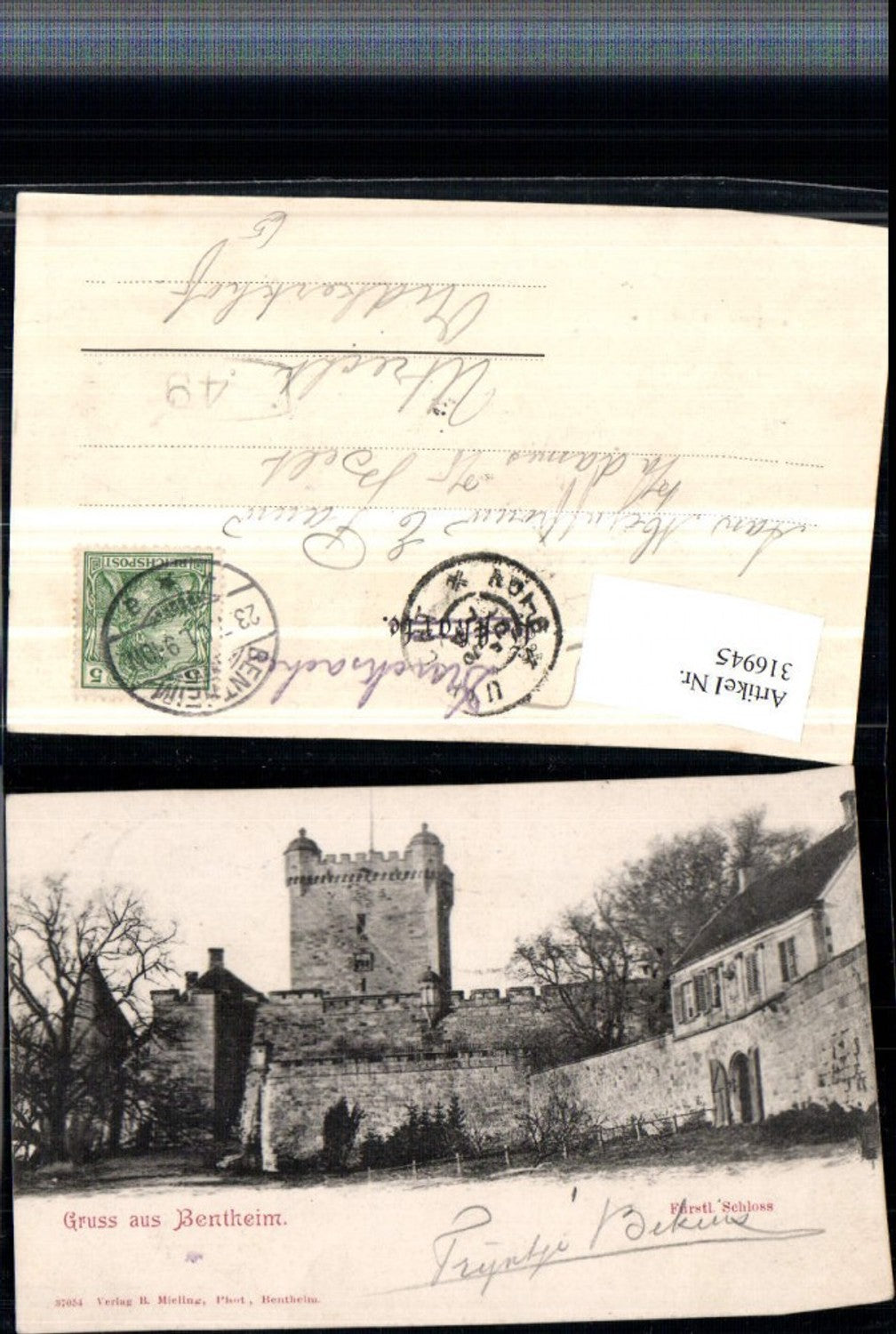 316945,Gruß aus Bentheim Fürstliches Schloss