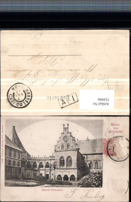 316946,Gruß aus Bentheim Innerer Schlosshof