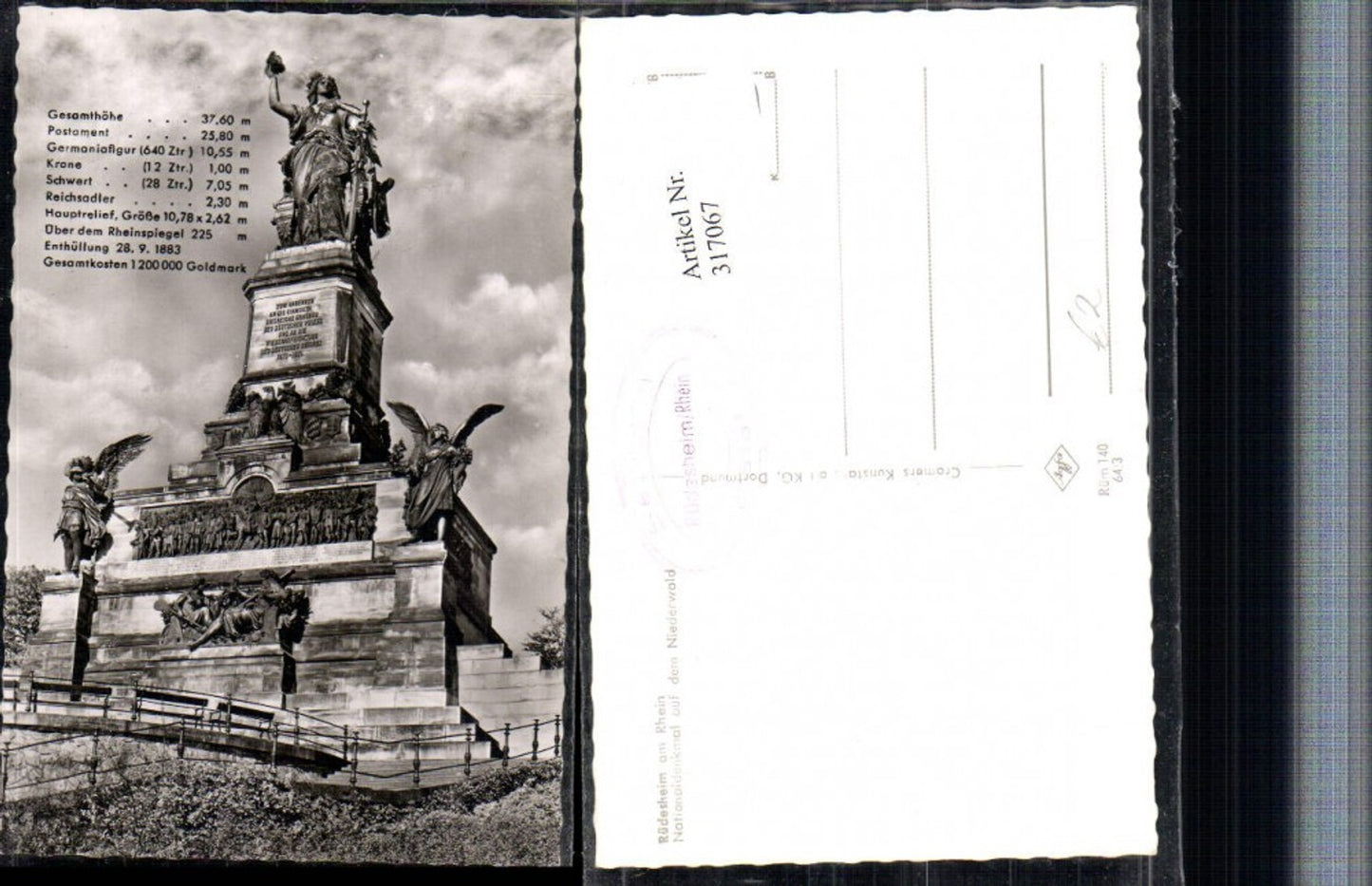 317067,Rüdesheim am Rhein Nationaldenkmal auf d. Niederwald