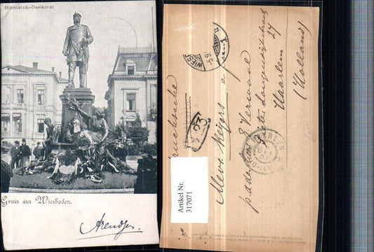 317071,Gruß aus Wiesbaden Bismarck-Denkmal