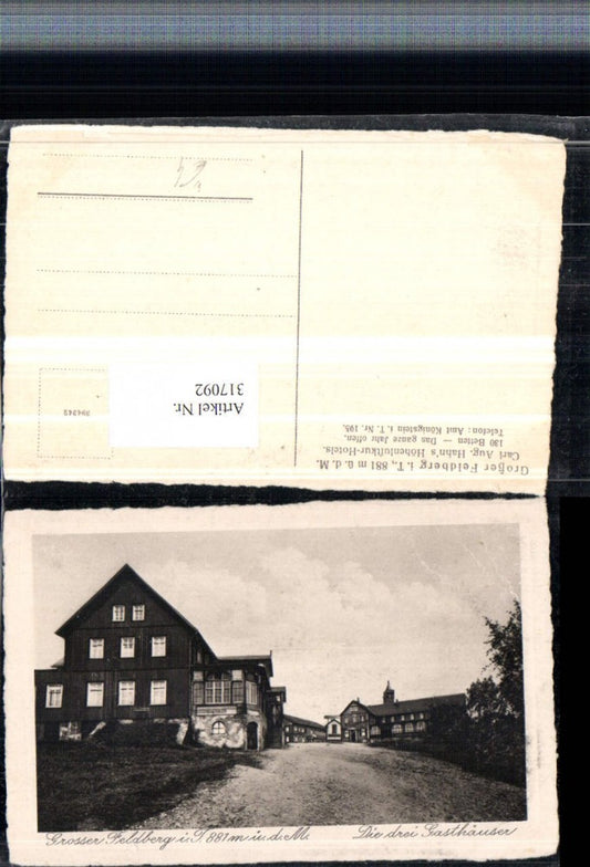 317092,Großer Feldberg im Taunus b. Königstein Die drei Gasthäuser