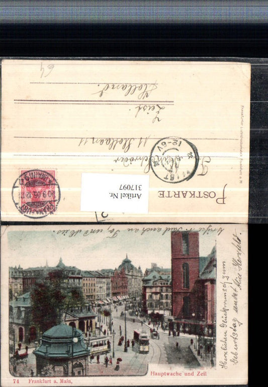 317097,Frankfurt am Main Hauptwache u. Zeil Straßenbahnen Kirche
