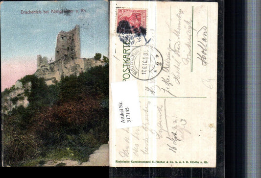 317145,Burg Drachenfels b. Königswinter am Rhein