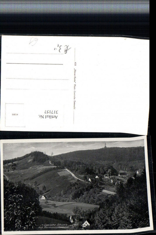 317157,Lippische Schweiz m. Hermannsdenkmal b. Detmold