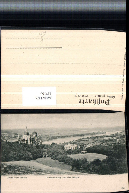 317163,Gruß v. Rhein Drachenburg b. Königswinter pub Edmund v. König