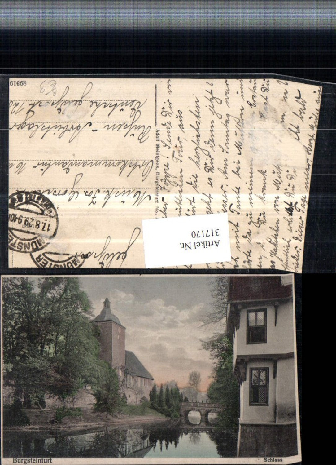 317170,Burgsteinfurt Schloss Partie Brücke