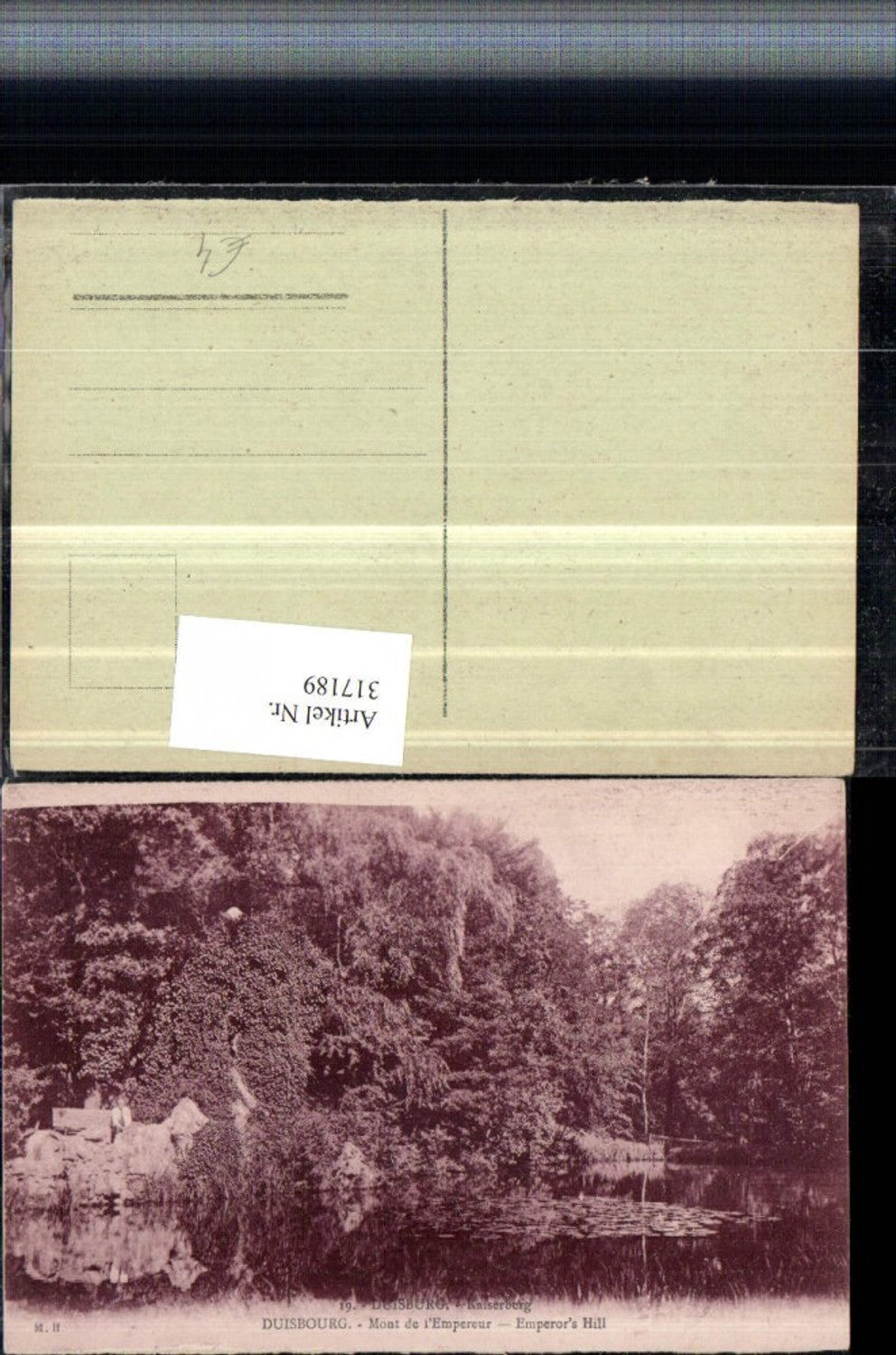 317189,Duisbourg Duisburg Kaiserberg Partie Teich