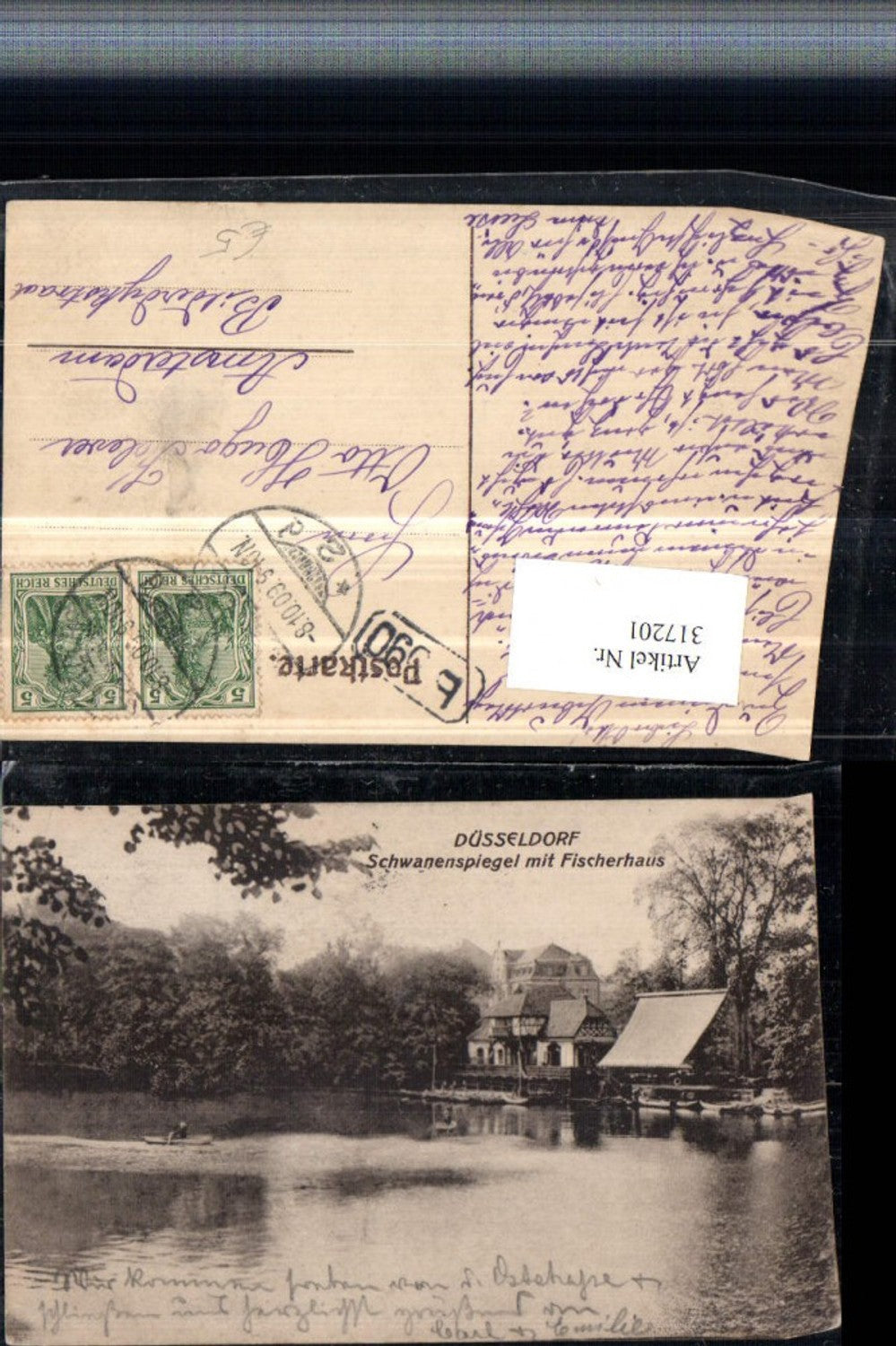 317201,Düsseldorf Schwanenspiegel m. Fischerhaus