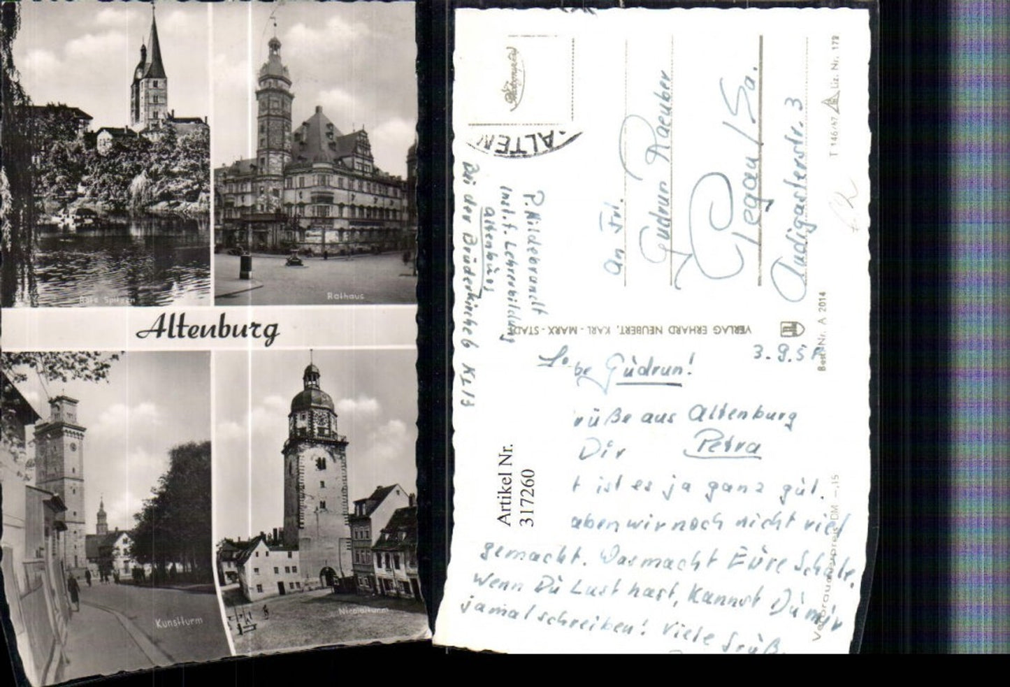 317260, Altenburg Town Hall Art Tower Nicolai Tower Red Spires Multi-image map