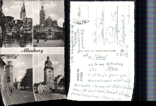 317260,Altenburg Rathaus Kunsttturm Nicolaiturm Rote Spitzen Mehrbildkarte