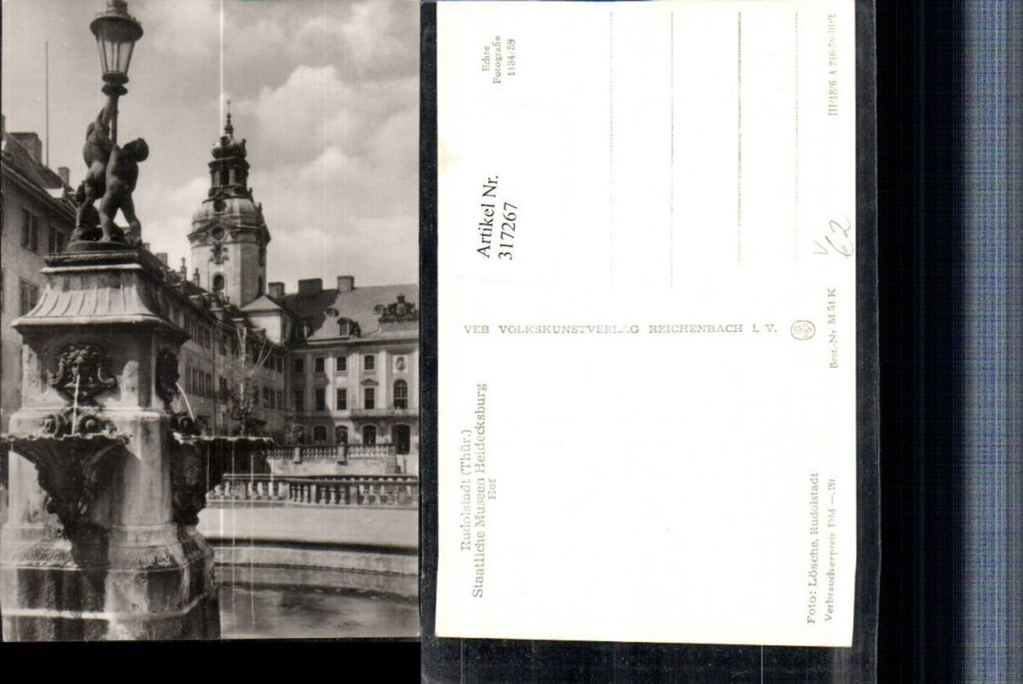 317267,Rudolstadt Staatliche Museen Heidecksburg Hof Brunnen pub VEB