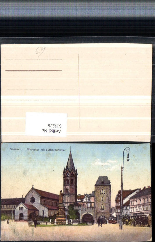 317276,Eisenach Nikolaitor m. Lutherdenkmal Kirche