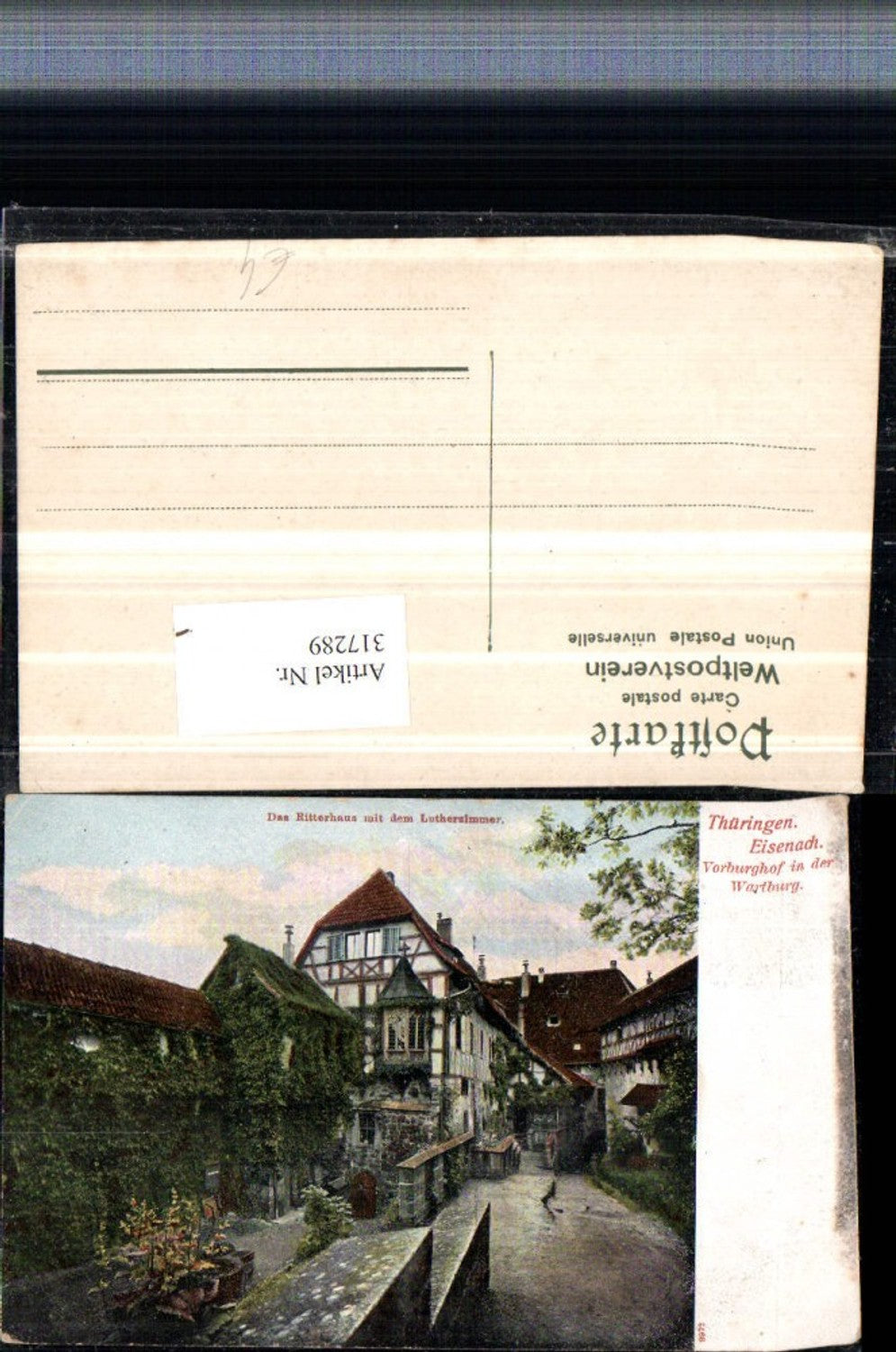 317289, Eisenach, outer courtyard in the Wartburg, knight's house with Luther room