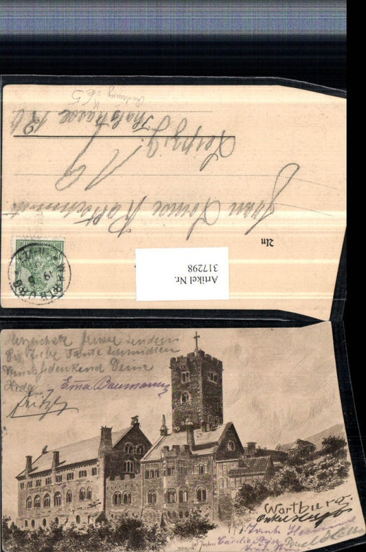 317298,Künstler AK Radierung H. Thiele Eisenach Wartburg pub Carl Jander