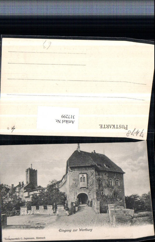 317299,Eingang zur Wartburg Burg b. Eisenach