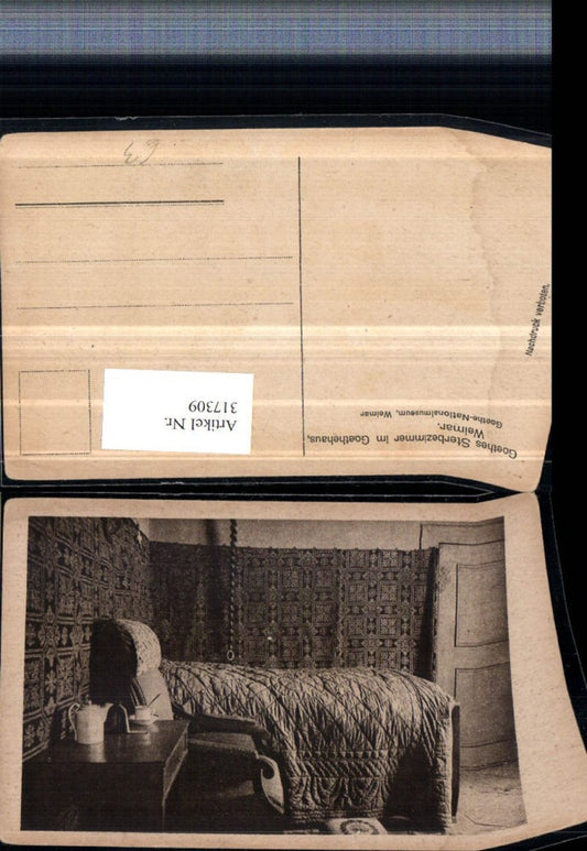 317309, Weimar Goethe's death chamber in the Goethe House