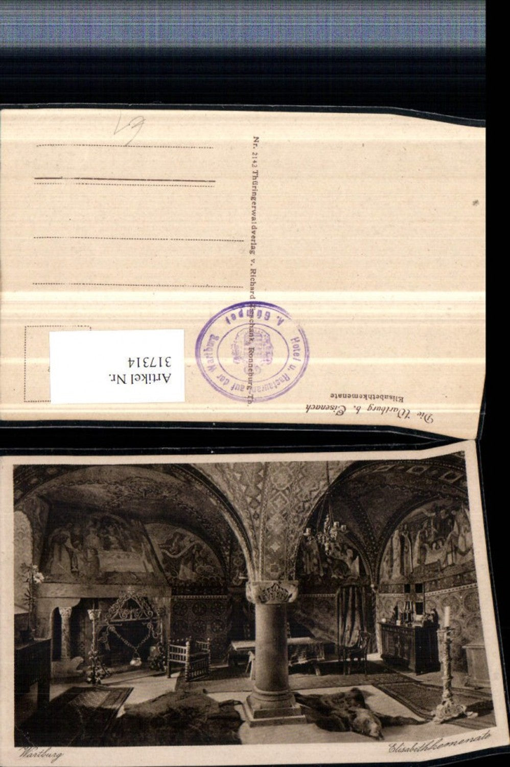 317314, Wartburg near Eisenach, Elisabethkemenate, interior view