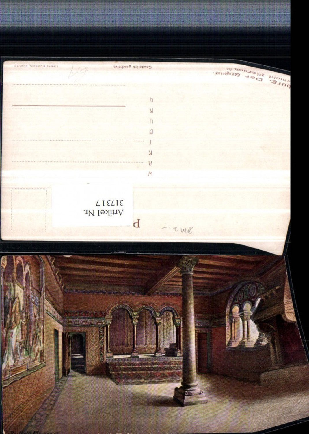 317317, Eisenach Wartburg Singers' Hall Interior view