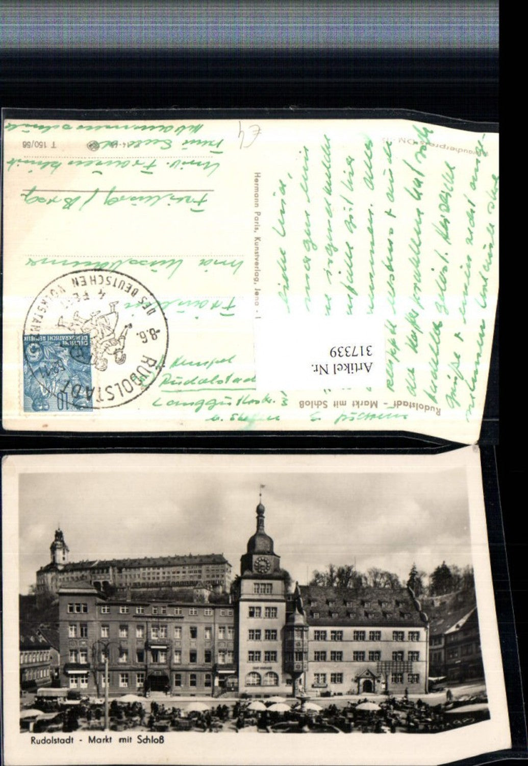 317339,Rudolstadt Markt m. Schloss