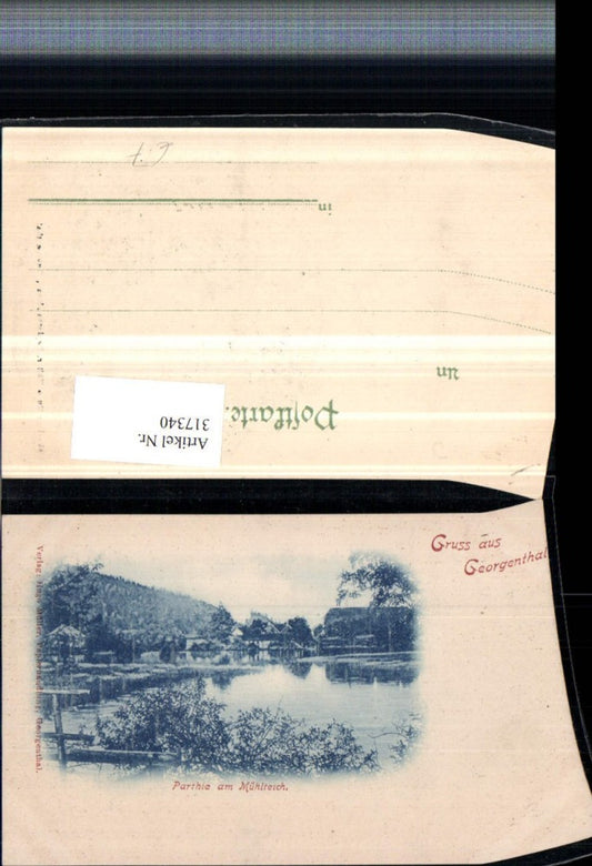 317340,Gruß aus Georgenthal Partie am Mühlteich