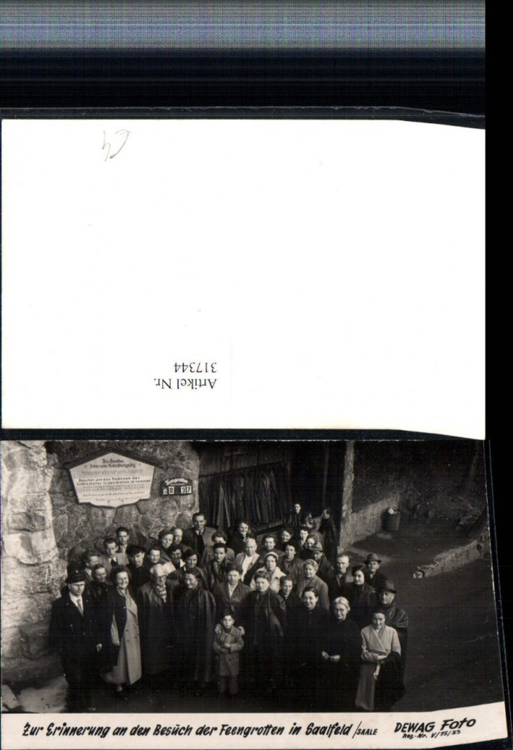 317344, Saalfeld an der Saale In remembrance of the visit to the Fairy Grottoes, group photo