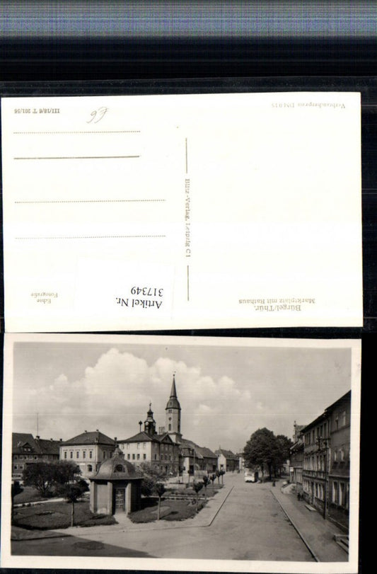 317349,Bürgel Marktplatz m. Rathaus Straßenansicht