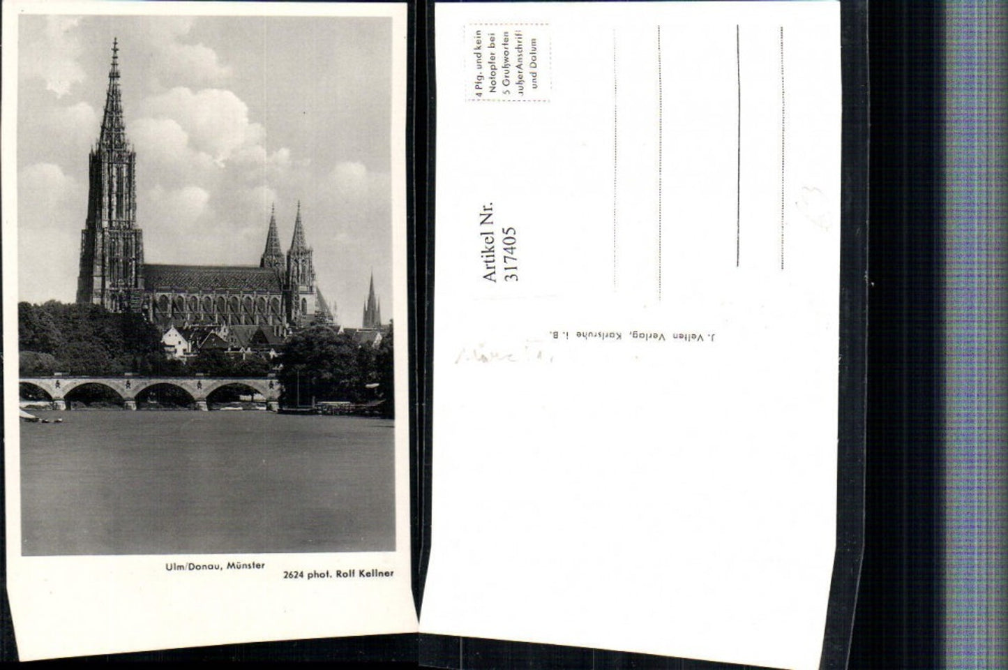 317405,Ulm an d. Donau Münster Kirche Brücke