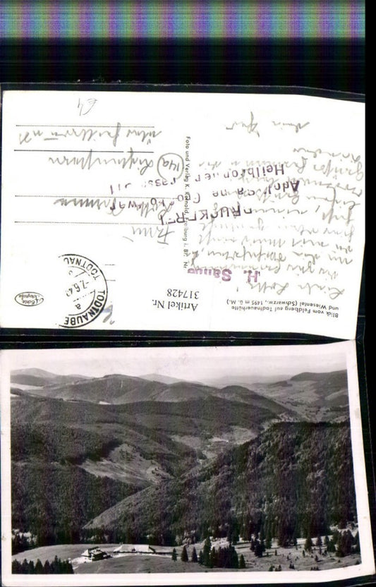 317428, View from Feldberg towards Todtnauerhütte and Wiesental in the Black Forest