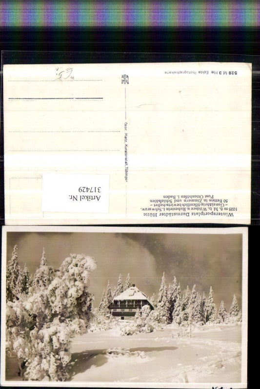 317429, Darmstadt Hut mountain hut near Ottenhöfen winter scene