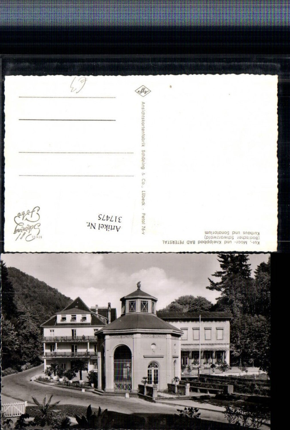 317475,Bad Peterstal Kurhaus u. Sanatorium