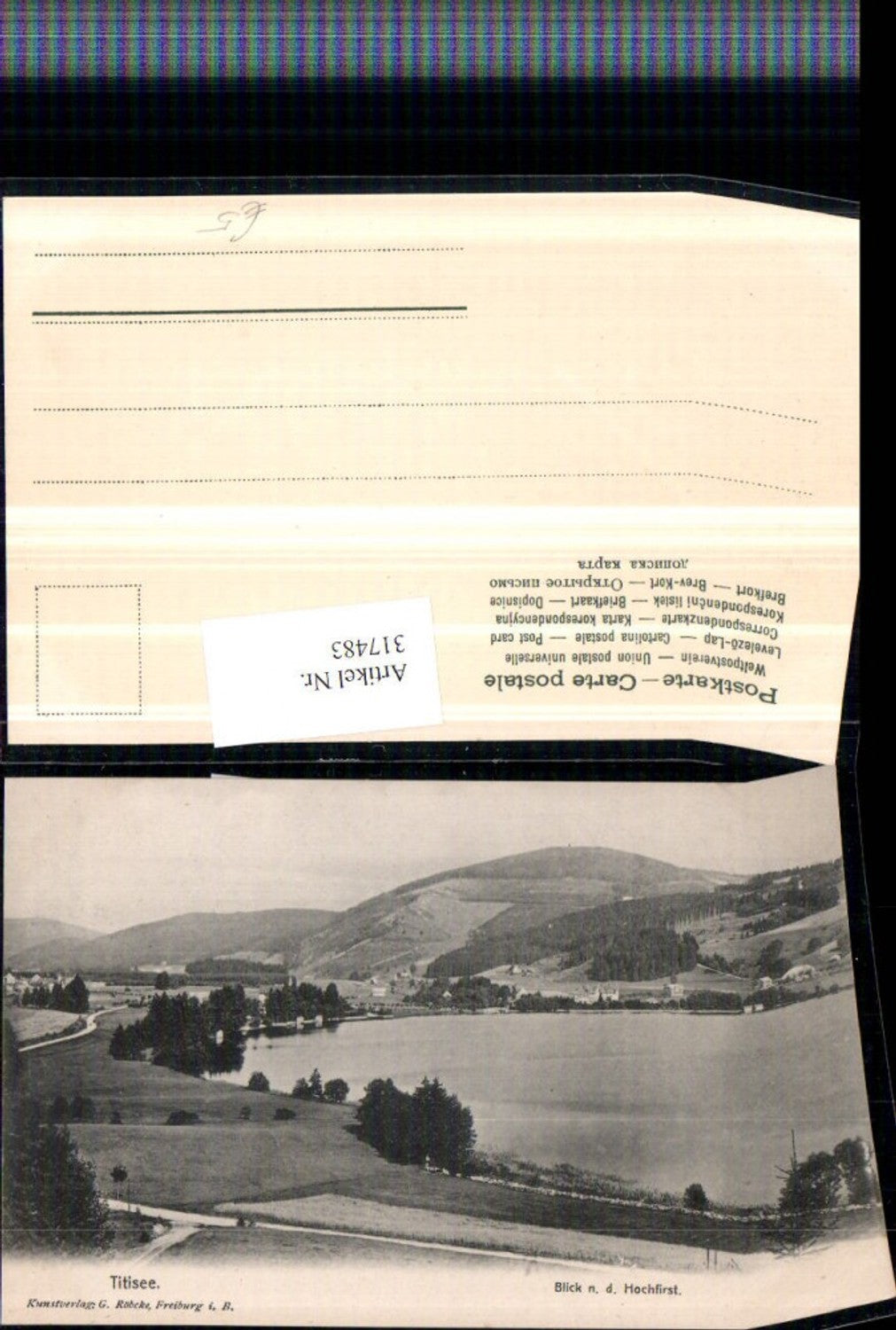 317483,Titisee im Schwarzwald Blick n. d. Hochfirst