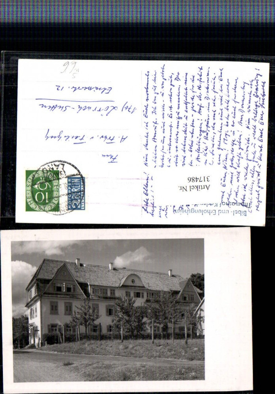 317486,Karlsruhe Land Bibel- und Erholungsheim Thomashof Postablage Thomashof