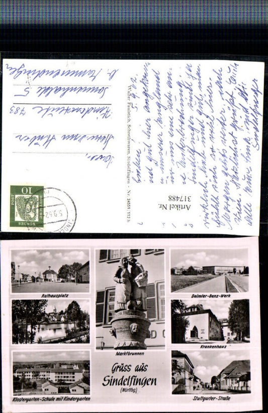 317488, Sindelfingen Hospital School Town Hall Square Market Fountain Multi-image map