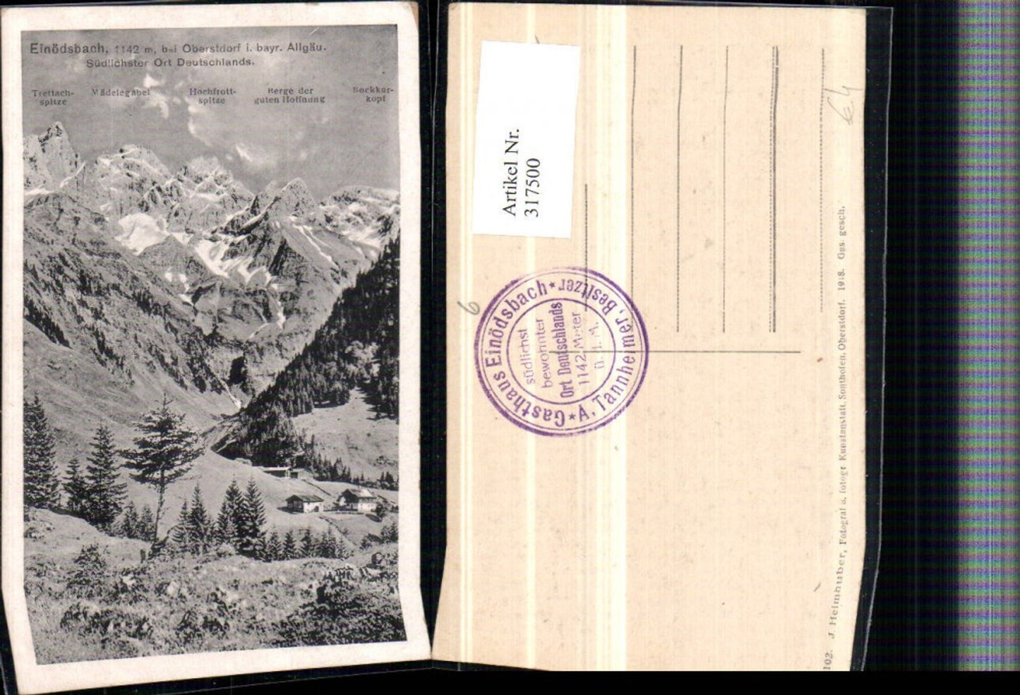 317500, Einödsbach near Oberstdorf in the Allgäu region, mountain scenery