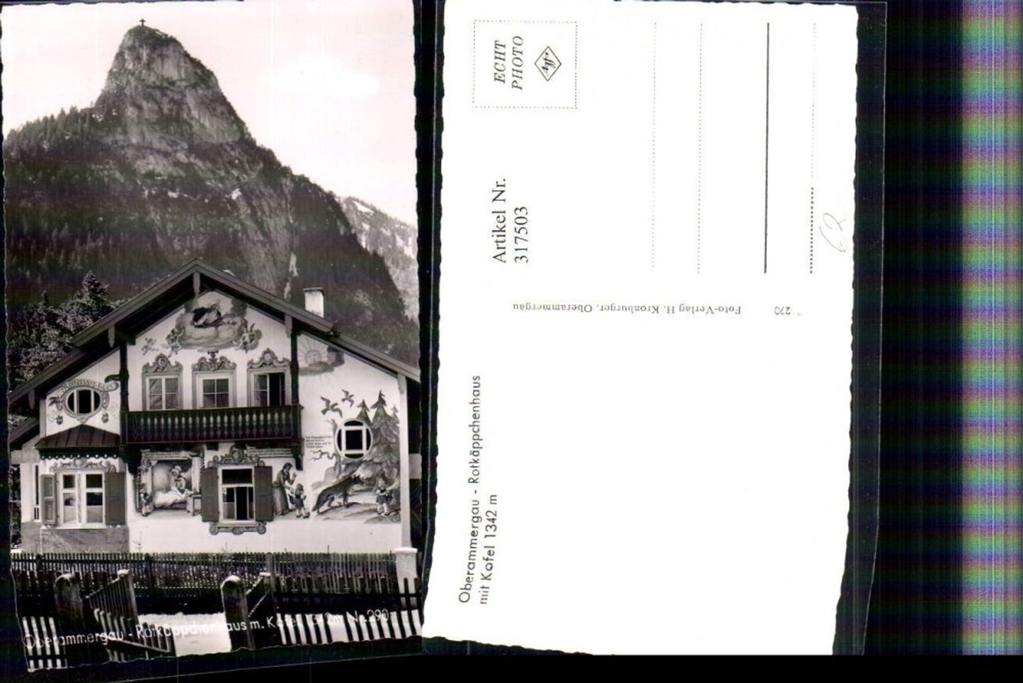 317503,Oberammergau Rotkäppchenhaus m. Kofel