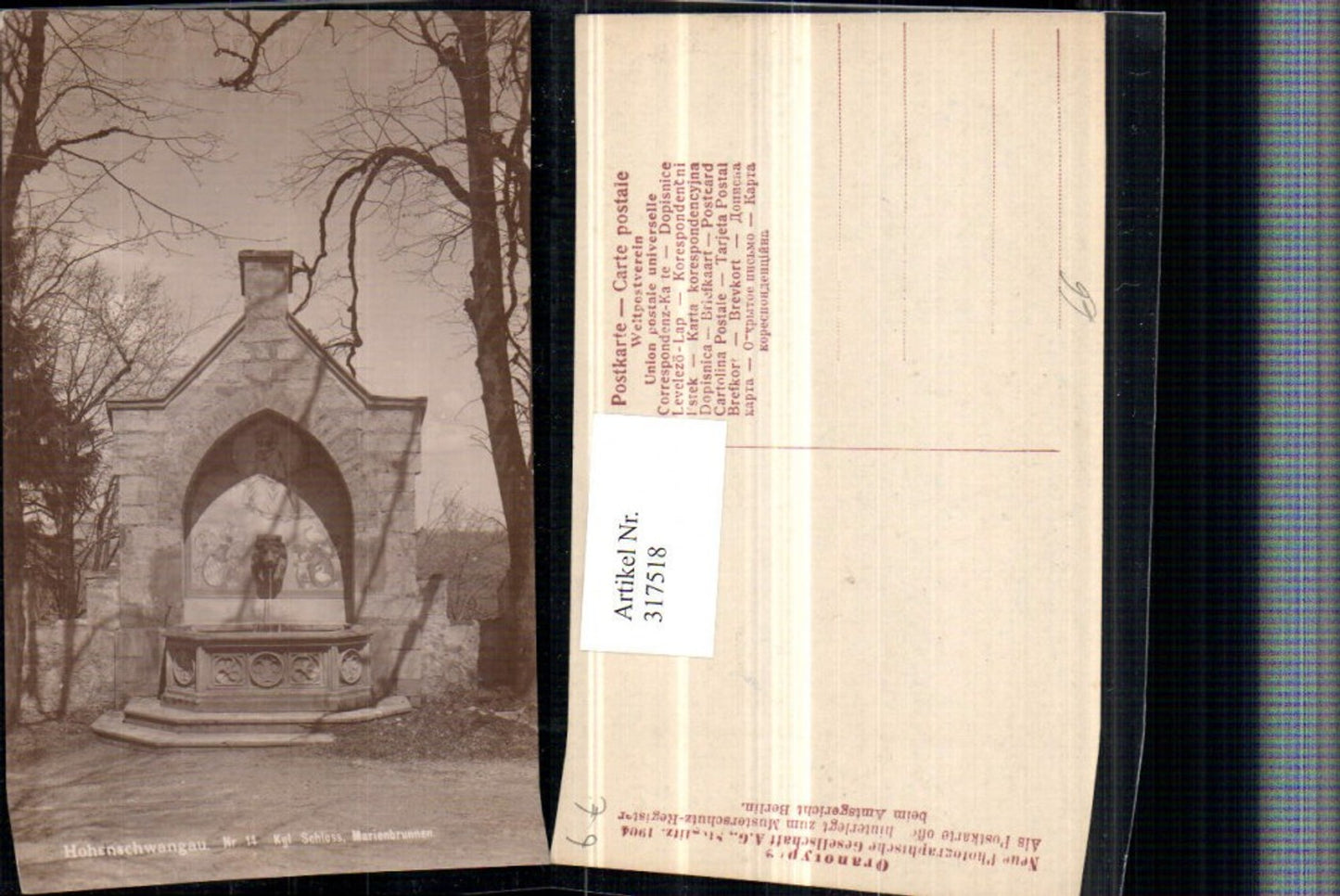 317518,Hohenschwangau b. Füssen Schloss Marienbrunnen