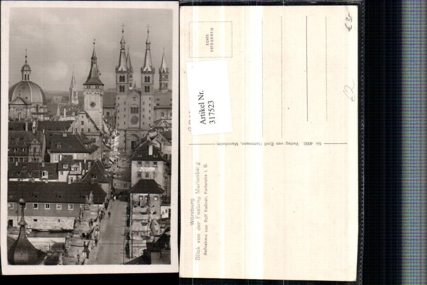 317523,Würzburg Teilansicht Blick von d. Festung Marienberg Kirche