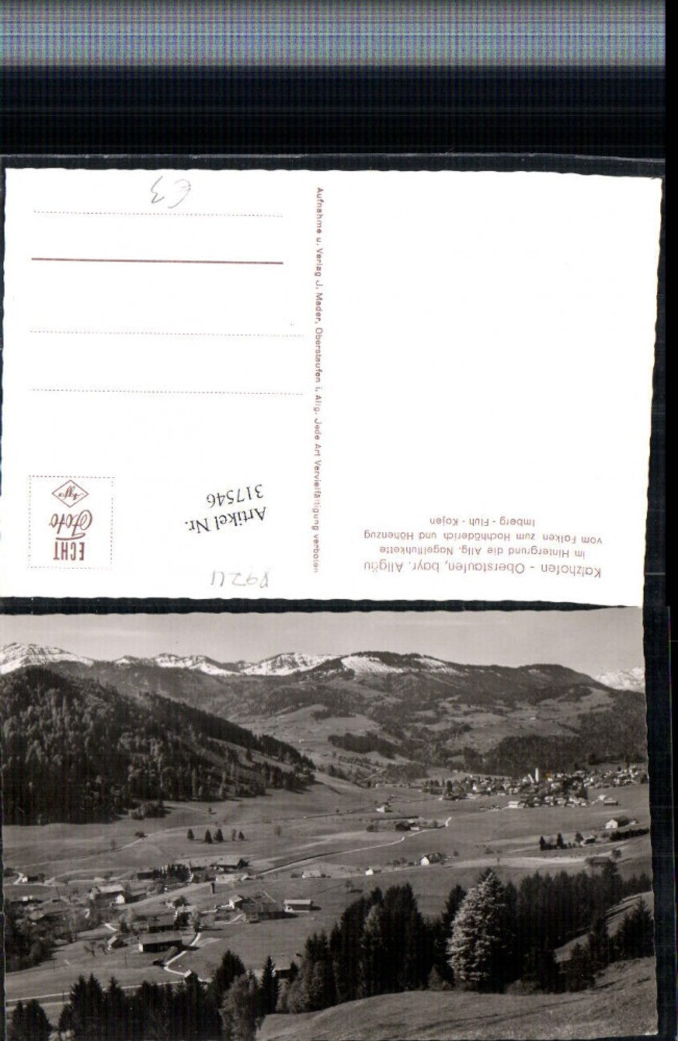 317546,Kalzhofen b. Oberstaufen im Allgäu Totale Bergkulisse