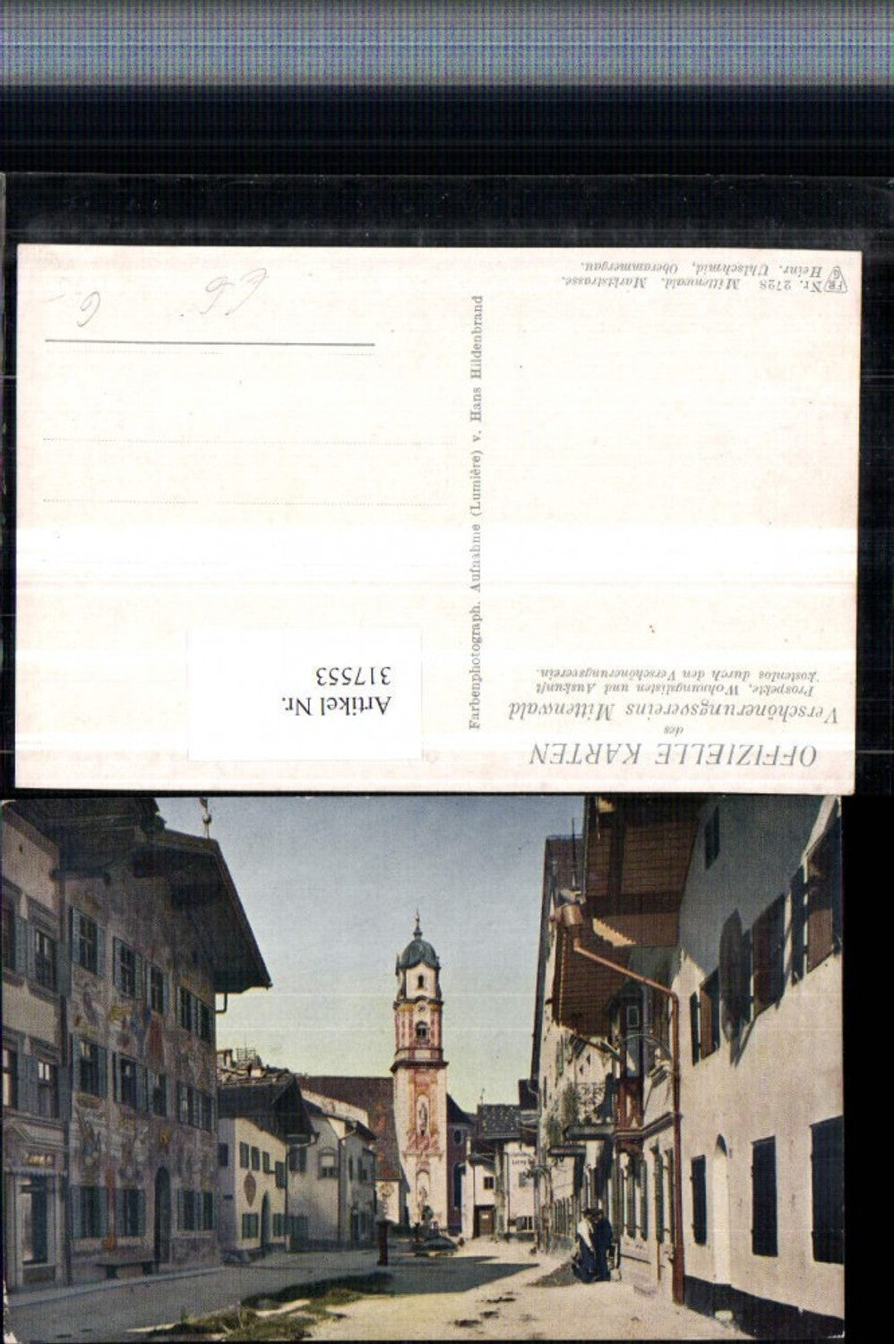 317553, Mittenwald, Marktstraße, street view, church