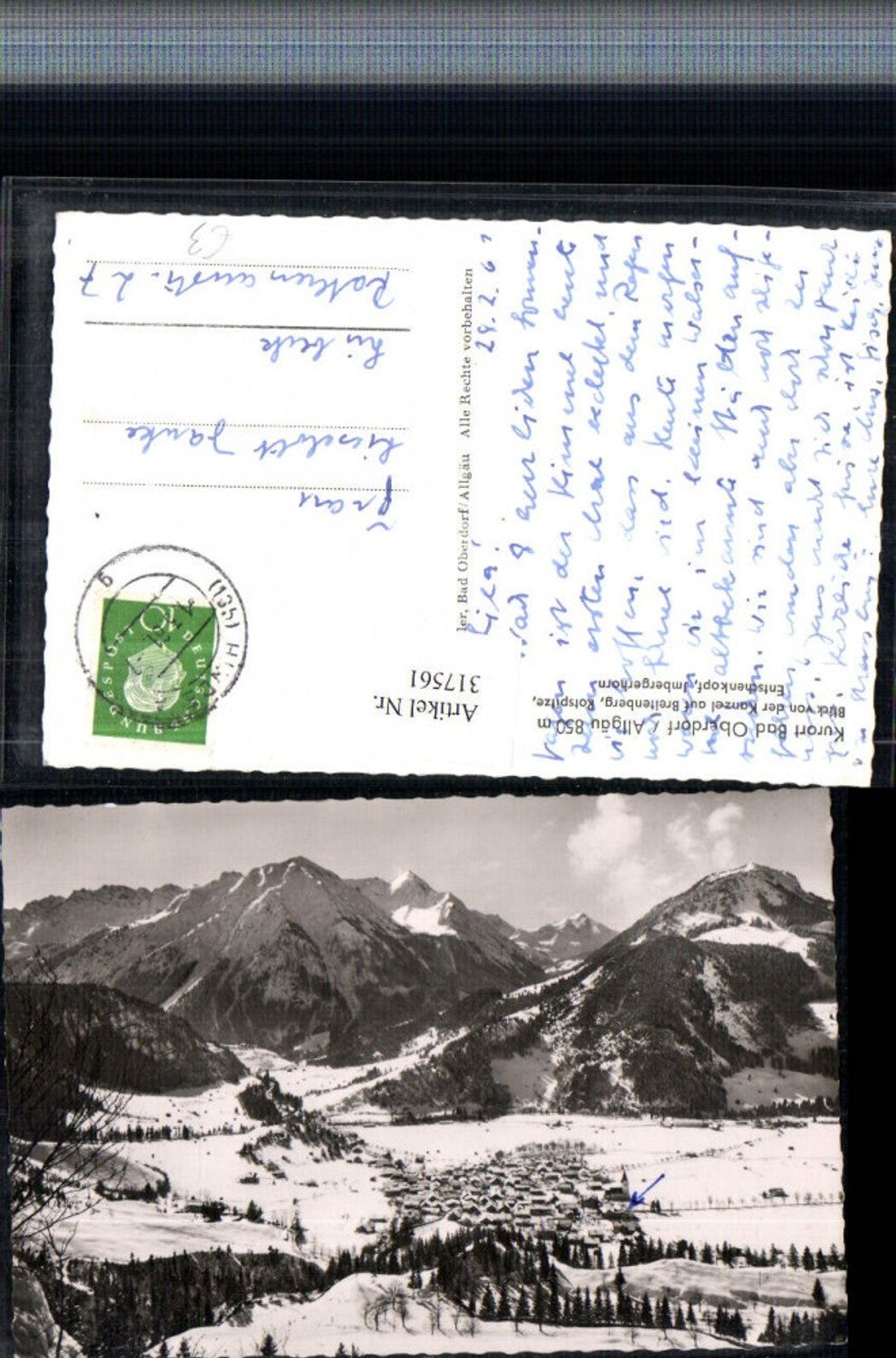 317561,Bad Oberdorf im Allgäu Totale Bergkulisse Winterbild