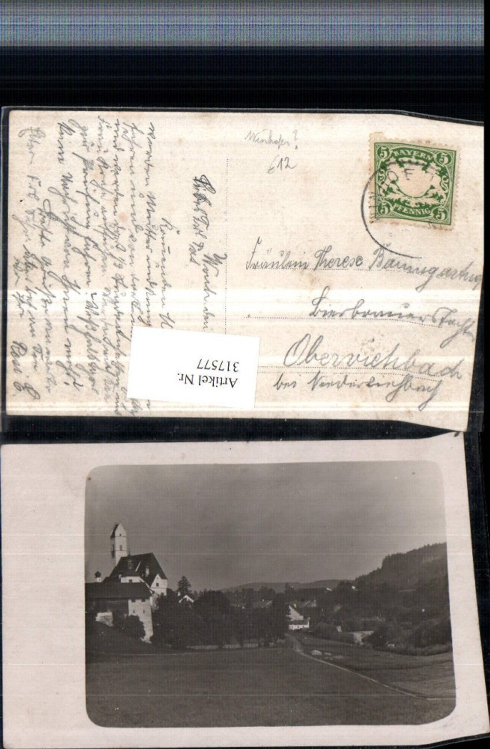 317577,Foto AK Winhöring Teilansicht Kirche